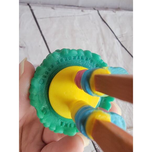 FRY GUYS Green with Blue Shoes On Stilts - 1989 McDonald’s Happy Meal Toy - Picture 5 of 5